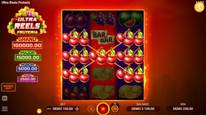 Ultra Reels Fruteria – derinio su vyšniomis laimėjimas